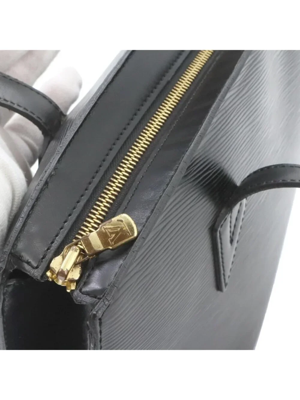Louis Vuitton Epi Saint Jacques Shopping Tote Bag Leather Noir Black